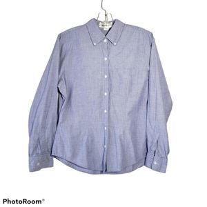 Blue A Line Anne Klein Button Down Shirt